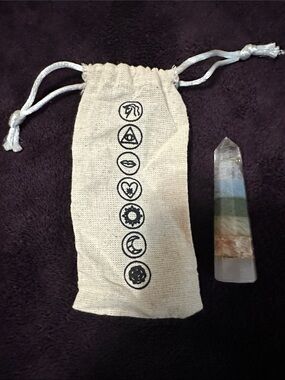 Goddess Provisions Crystal Tower in Travel Pouch Green Witch crystal healing NIP